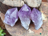 Natural Jacaranda Amethyst Crystals x 12 From Zambia