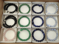 Hand Made Stone Bead Bracelets x 14 From Southern Africa