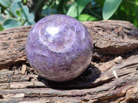 Polished Lepidolite with Pink Rubellite Spheres x 3 From Ambatondrazaka, Madagascar