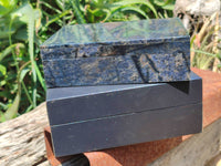 Hand Made Dumortierite Jewellery Box x 1 From Mozambique