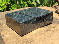 Hand Made Dumortierite Jewellery Box x 1 From Mozambique