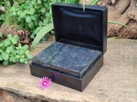 Hand Made Dumortierite Jewellery Box x 1 From Mozambique