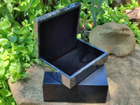 Hand Made Dumortierite Jewellery Box x 1 From Mozambique