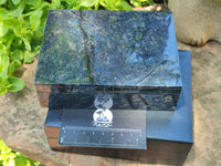 Hand Made Dumortierite Jewellery Box x 1 From Mozambique