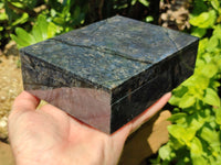 Hand Made Dumortierite Jewellery Box x 1 From Mozambique