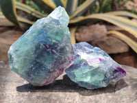 Natural Watermelon Fluorite Cobbed Specimens x 14 From Uis, Namibia