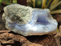 Natural Blue Lace Agate Geode Specimens x 12 From Malawi