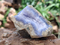 Natural Blue Lace Agate Geode Specimens x 12 From Malawi