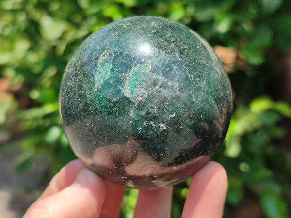 Polished Fuchsite Quartz Spheres x 2 From Madagascar