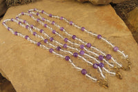 Polished Quartz & Gem Amethyst Ball Shaped Bead Necklace - Sold Per Item - From Zambia