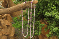 Polished Quartz & Gem Amethyst Ball Shaped Bead Necklace - Sold Per Item - From Zambia