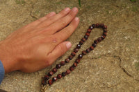 Polished Red Tigers Eye Faceted Beaded Necklace - Sold Per Item - From South Africa