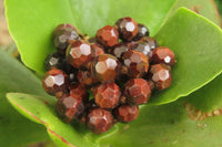 Polished Red Tigers Eye Faceted Beaded Necklace - Sold Per Item - From South Africa