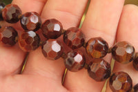 Polished Red Tigers Eye Faceted Beaded Necklace - Sold Per Item - From South Africa