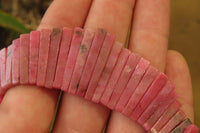 Polished Pink Rhodonite Egyptian Choker Necklace - Sold Per Item - From Madagascar