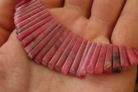 Polished Pink Rhodonite Egyptian Choker Necklace - Sold Per Item - From Madagascar