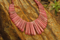 Polished Pink Rhodonite Egyptian Choker Necklace - Sold Per Item - From Madagascar