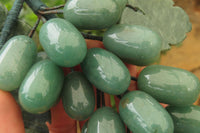 Polished Aventurine Hanging Bunch of Grapes with Green Fuchsite Leaves - sold per item - From Zimbabwe