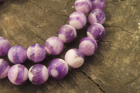 Polished Chevron Amethyst Bead Buddha Bracelets - Sold Per Item - From Zambia