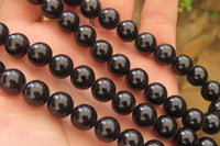 Polished Black Onyx Ball Shaped Beaded Necklace - Sold per Item - From Swaziland