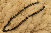 Polished Black Onyx Ball Shaped Beaded Necklace - Sold per Item - From Swaziland