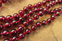 Polished Gem Red Pyrope Garnet Ball Shaped Beaded Necklace - Sold per Item - From Mozambique