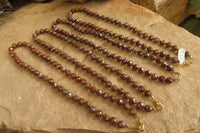 Polished Rainbow Jasper Faceted Bead Necklace - Sold Per Item - From Madagascar