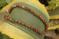 Polished Rainbow Jasper Faceted Bead Necklace - Sold Per Item - From Madagascar