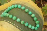 Polished Gem Nickel Chrysoprase Bead Necklace - Sold Per Item - From Australia