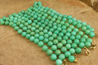 Polished Gem Nickel Chrysoprase Bead Necklace - Sold Per Item - From Australia