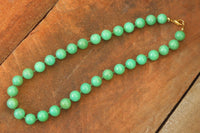 Polished Gem Nickel Chrysoprase Bead Necklace - Sold Per Item - From Australia