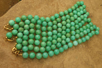 Polished Gem Nickel Chrysoprase Bead Necklace - Sold Per Item - From Australia