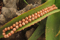 Polished Banded Red Jasper Ball Shaped Bead Necklace - Sold Per Item - From Namibia