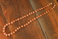 Polished Banded Red Jasper Ball Shaped Bead Necklace - Sold Per Item - From Namibia