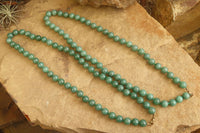 Polished Large Aventurine Ball Shaped Bead Necklace - Sold Per Item - From Zimbabwe