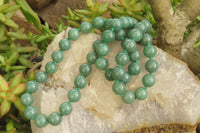 Polished Large Aventurine Ball Shaped Bead Necklace - Sold Per Item - From Zimbabwe