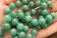 Polished Large Aventurine Ball Shaped Bead Necklace - Sold Per Item - From Zimbabwe