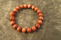 Polished Copper Sunstone Clip On Bracelet - sold per Item - From China