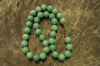 Polished Aventurine Ball Shaped Bead Necklace - Sold Per Item - From Zimbabwe