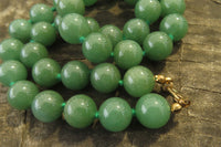 Polished Aventurine Ball Shaped Bead Necklace - Sold Per Item - From Zimbabwe