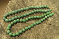 Polished Aventurine Ball Shaped Bead Necklace - Sold Per Item - From Zimbabwe