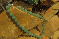 Polished Aventurine Ball Shaped Bead Necklace - Sold Per Item - From Zimbabwe