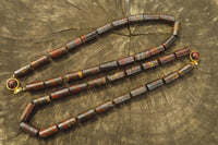 Polished Banded Tiger Iron Jasper Cylinder Shaped Bead Necklace  - Sold Per Item - From Australia