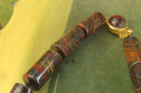 Polished Banded Tiger Iron Jasper Cylinder Shaped Bead Necklace  - Sold Per Item - From Australia