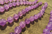 Polished Gemmy Amethyst Ball Shaped Beaded Necklace - Sold per Item- From Zambia