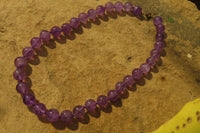 Polished Gemmy Amethyst Ball Shaped Beaded Necklace - Sold per Item- From Zambia