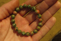 Polished Unakite Clip On Beaded Bracelet - Sold Per Item - From South Africa