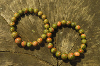 Polished Unakite Clip On Beaded Bracelet - Sold Per Item - From South Africa