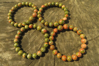 Polished Unakite Clip On Beaded Bracelet - Sold Per Item - From South Africa