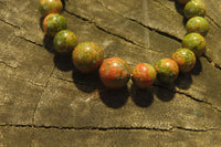 Polished Unakite Clip On Beaded Bracelet - Sold Per Item - From South Africa